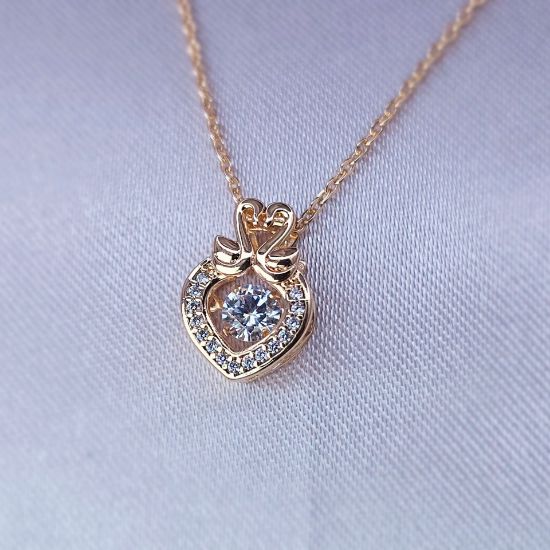 Imagen de Collar Corazón y Dos Cisnes